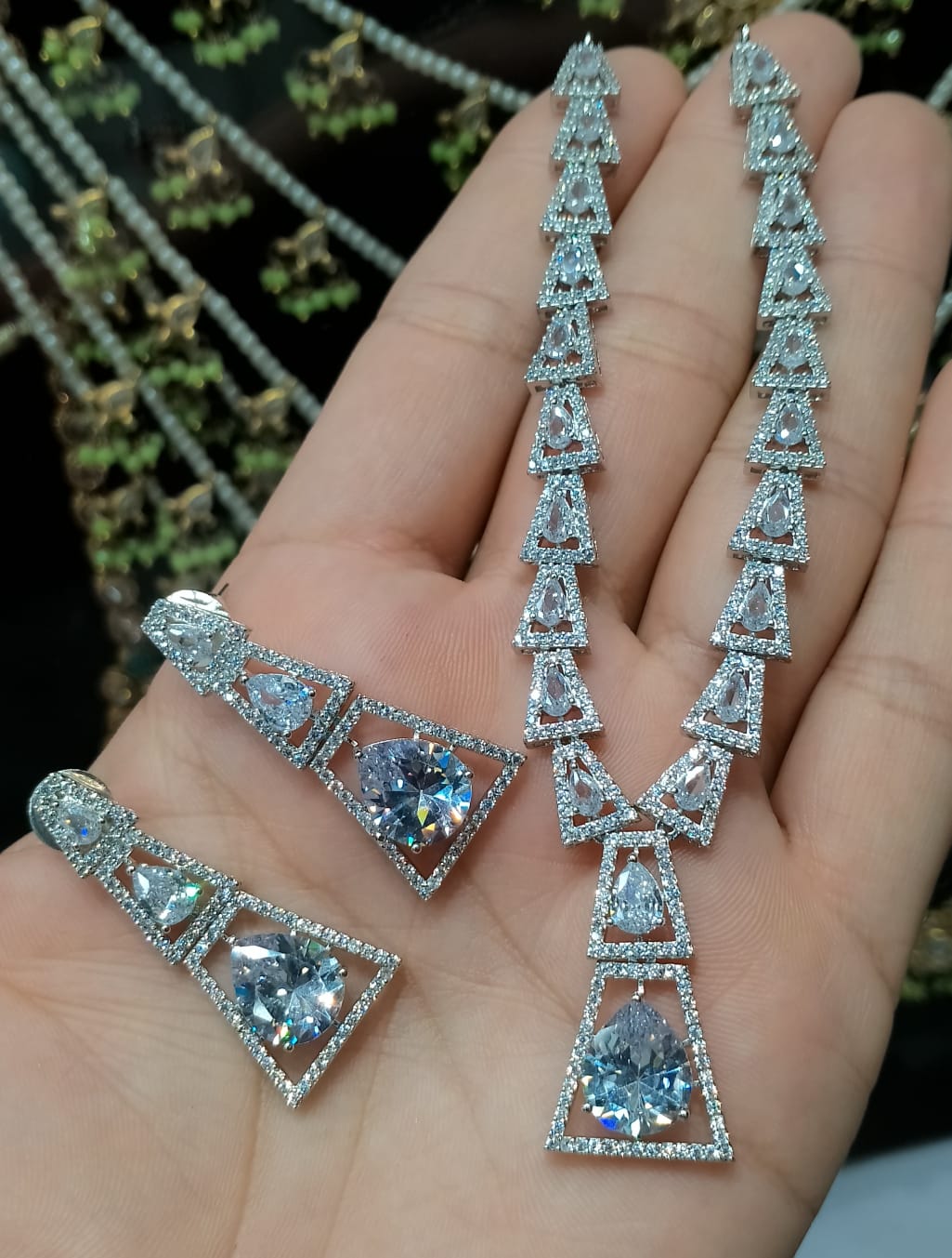 Necklace zircon sets NJC-040