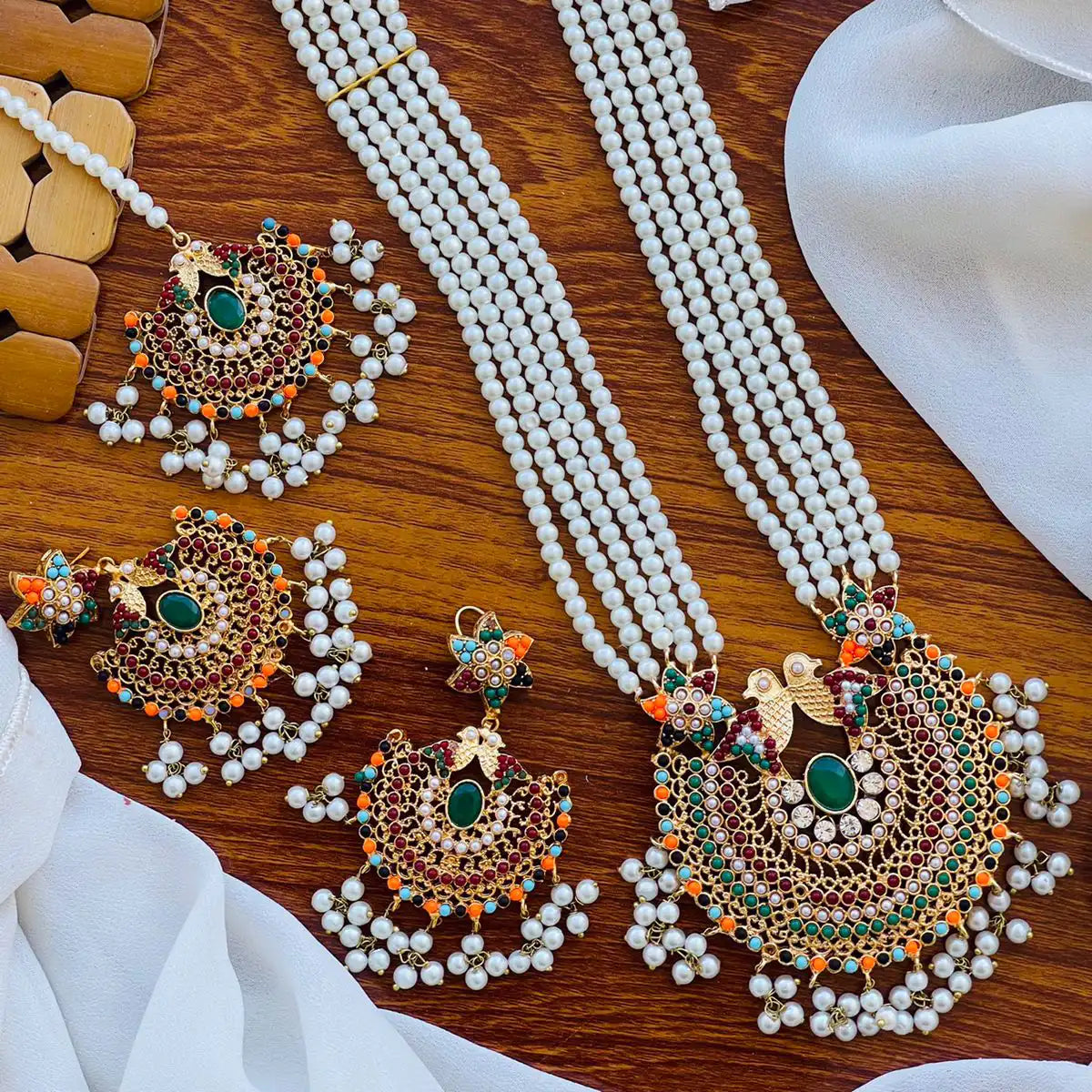 artificial mala set design njc-019 green