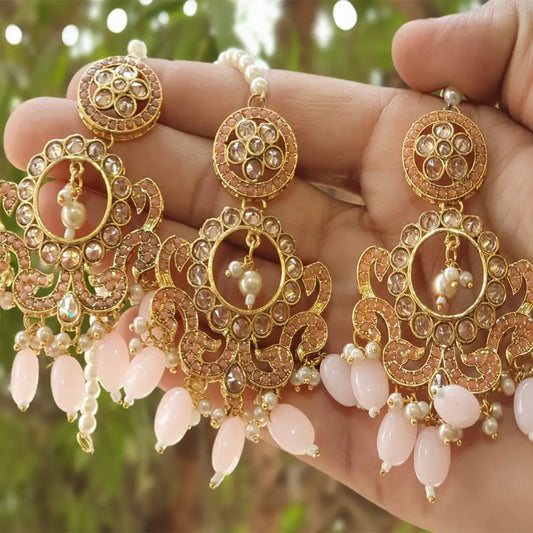 bala earrings design in Pakistan NJC-008 pink