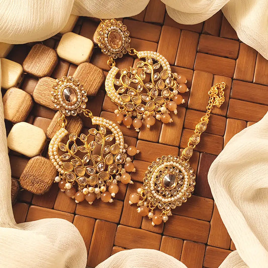 balas earrings NJC-010 brown