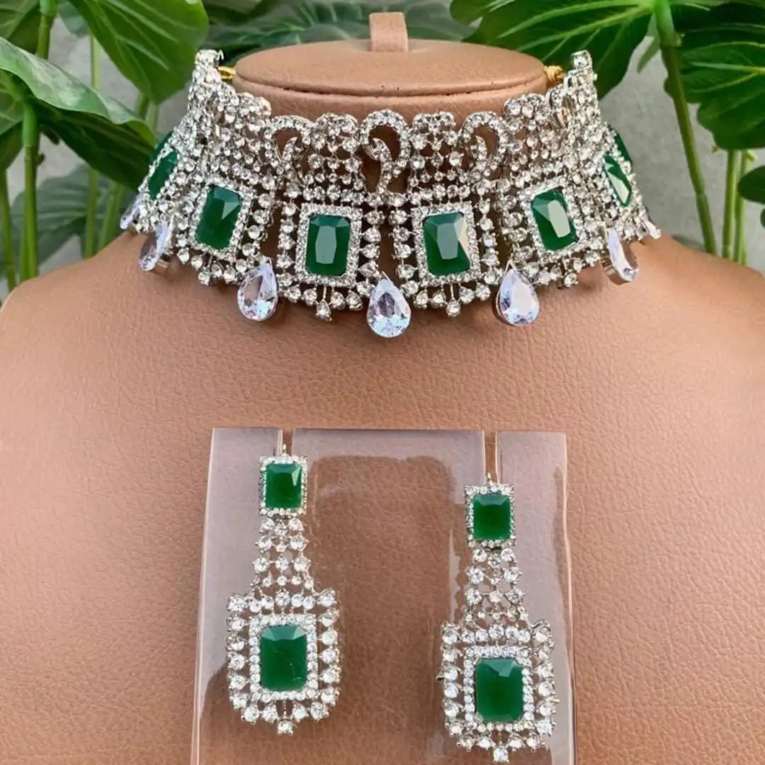best designer jewellery in Pakistan NJC-004 green