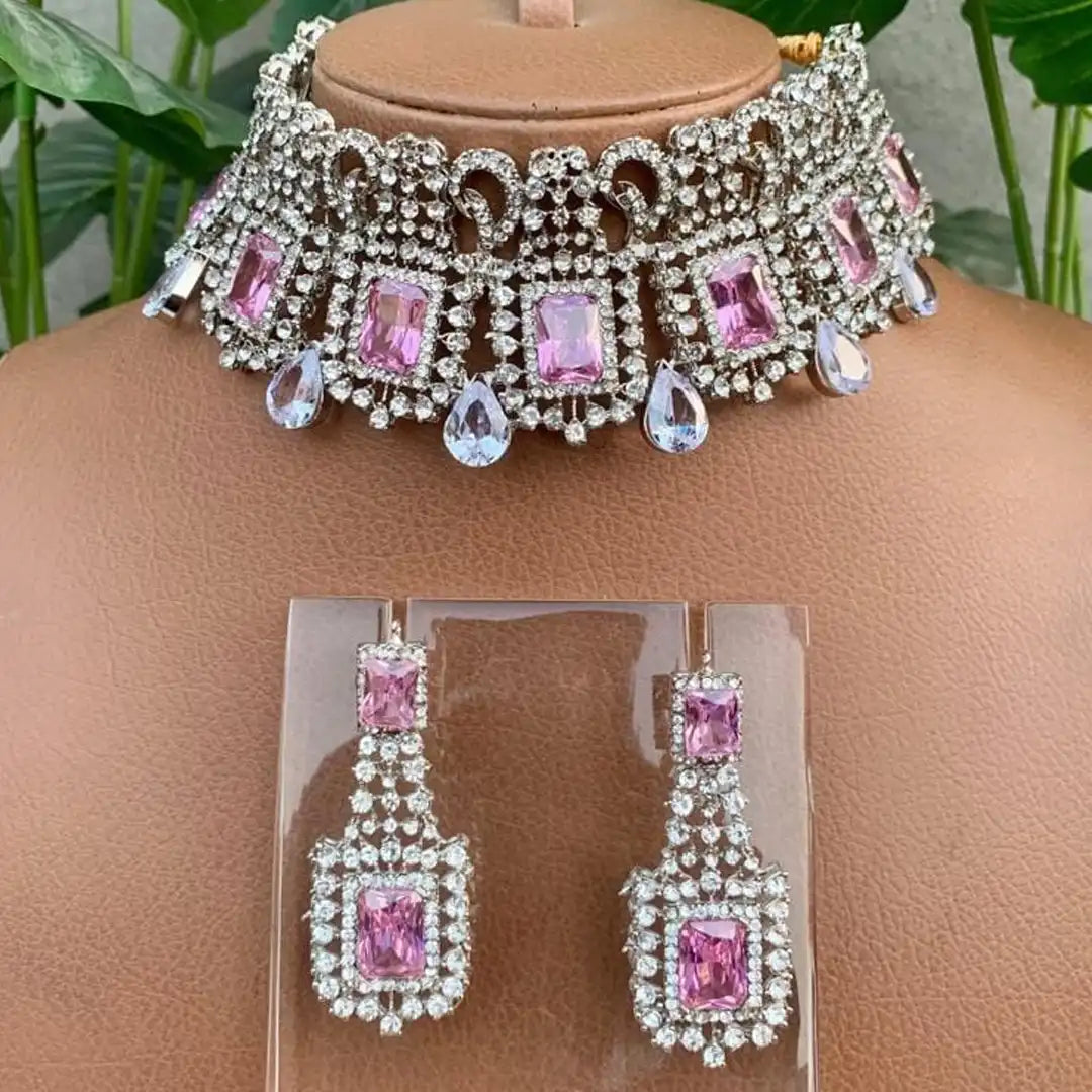 best designer jewellery in Pakistan NJC-004 pink
