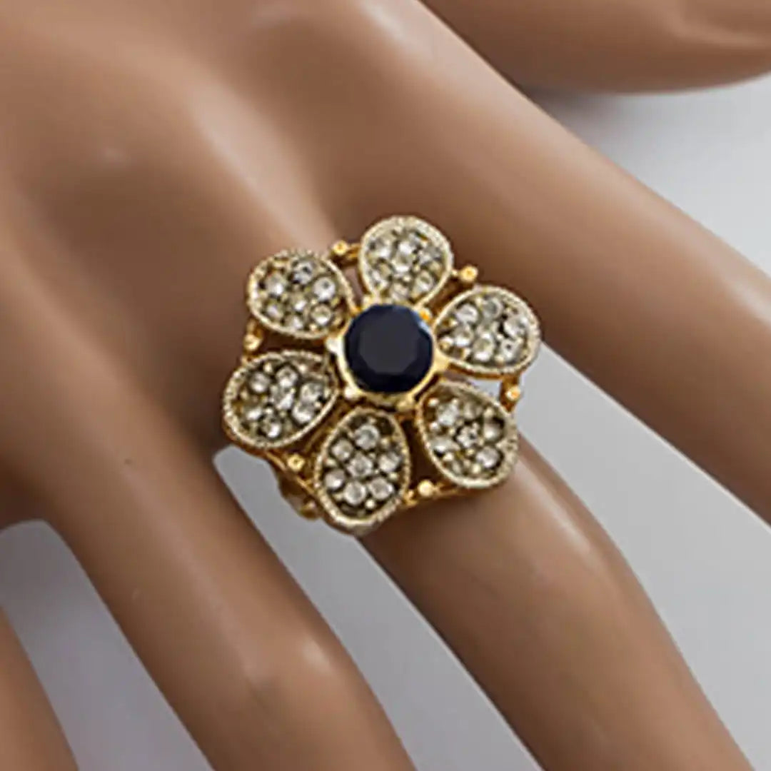 blue flower ring NJC-004