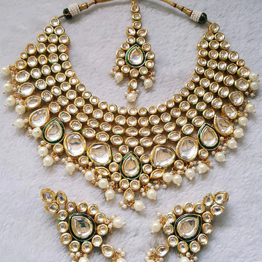 bridal Kundan set NJC-014 golden 28000