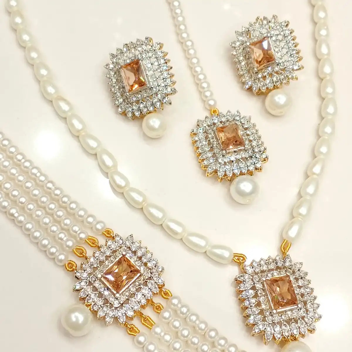 bridal mala choker set online pakistan NJC-017 champion