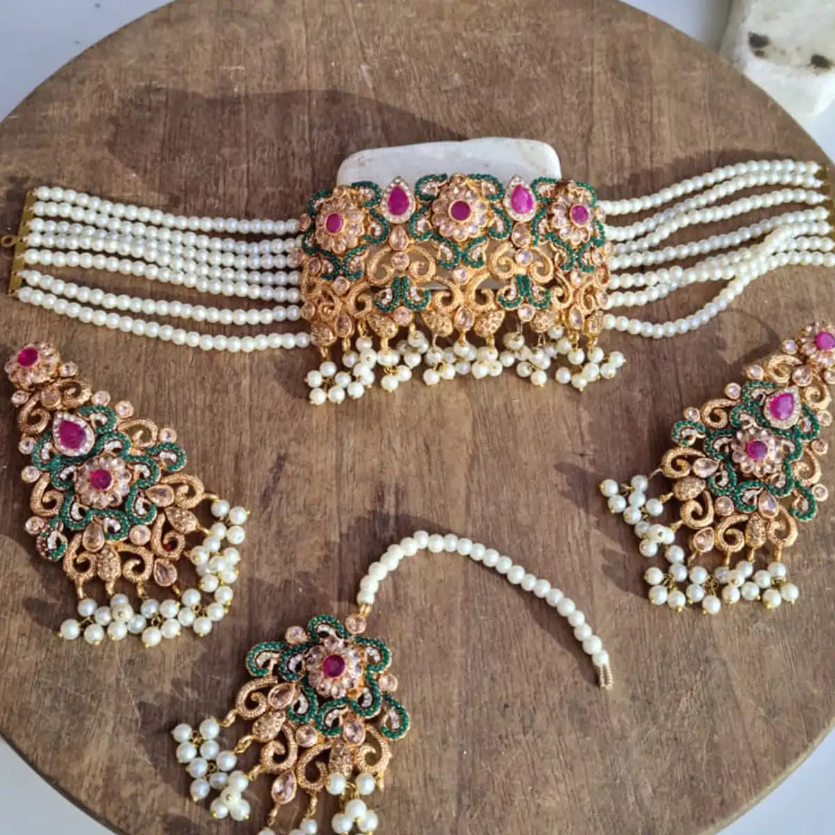 choker necklace designs online njc-024 purple