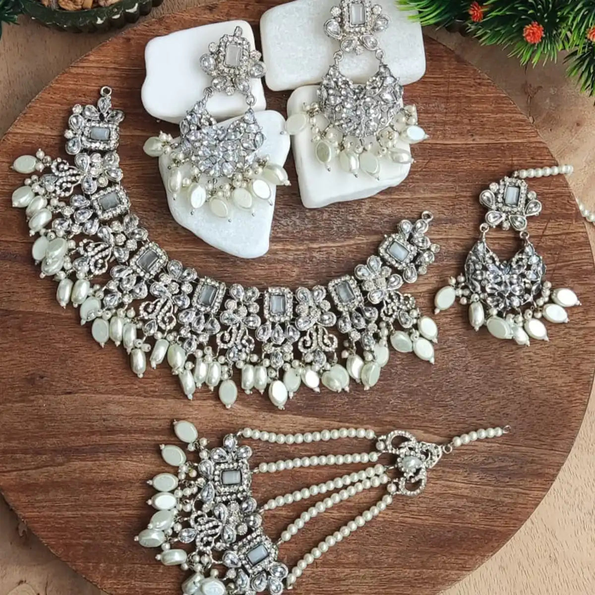 choker necklace designs online njc-026 grey