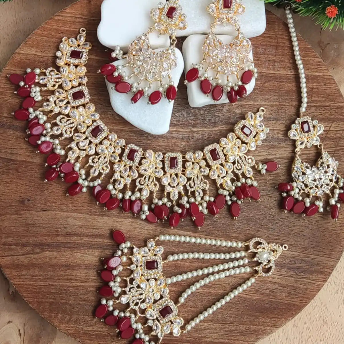 choker necklace designs online njc-026 red
