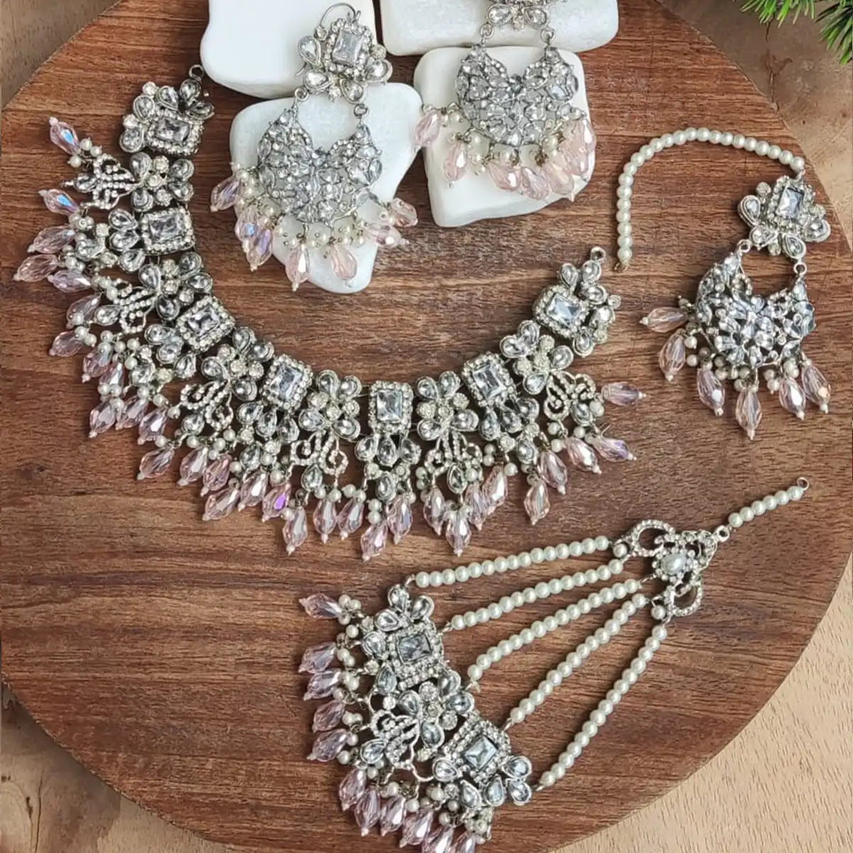 choker necklace designs online njc-026 silver