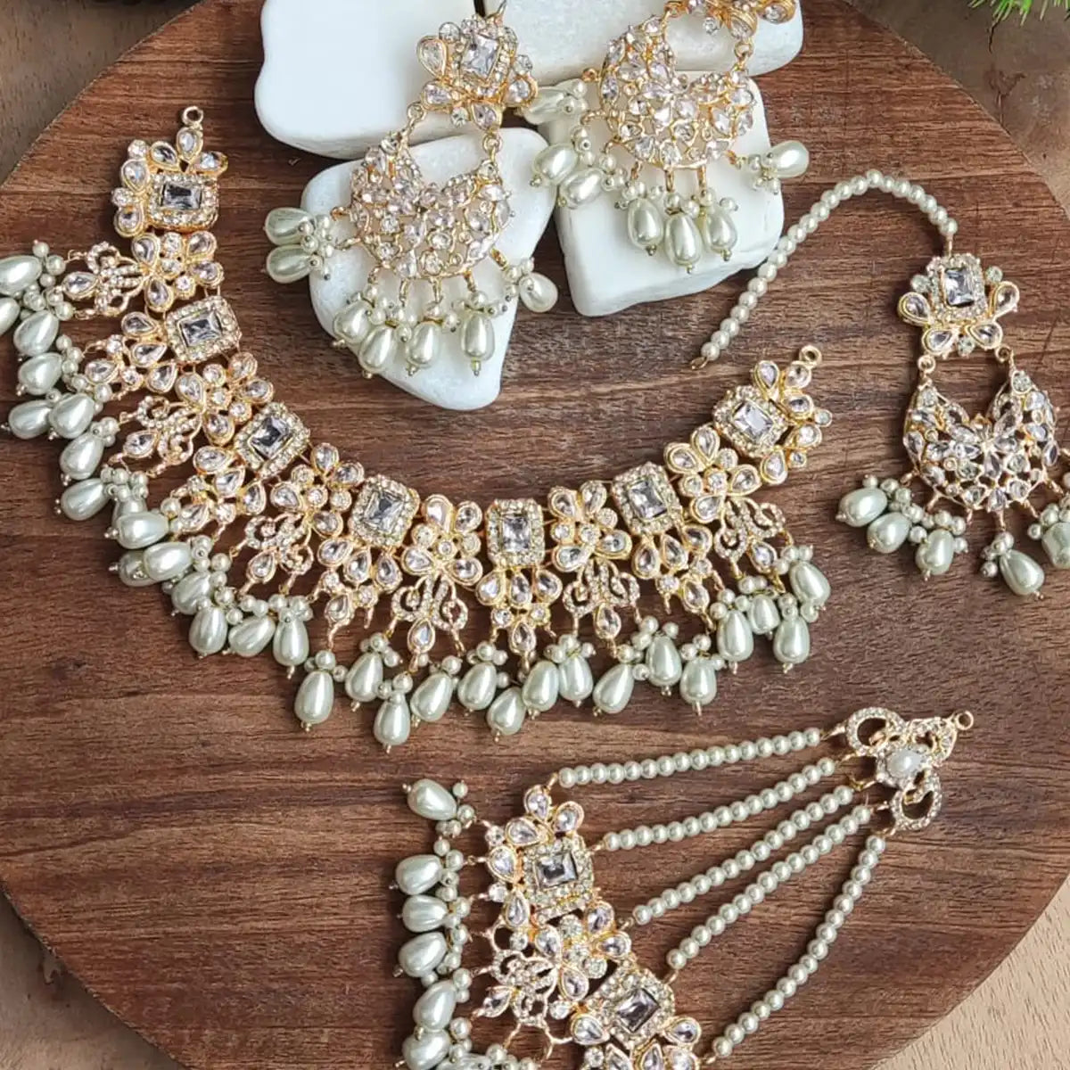 choker necklace designs online njc-026 white