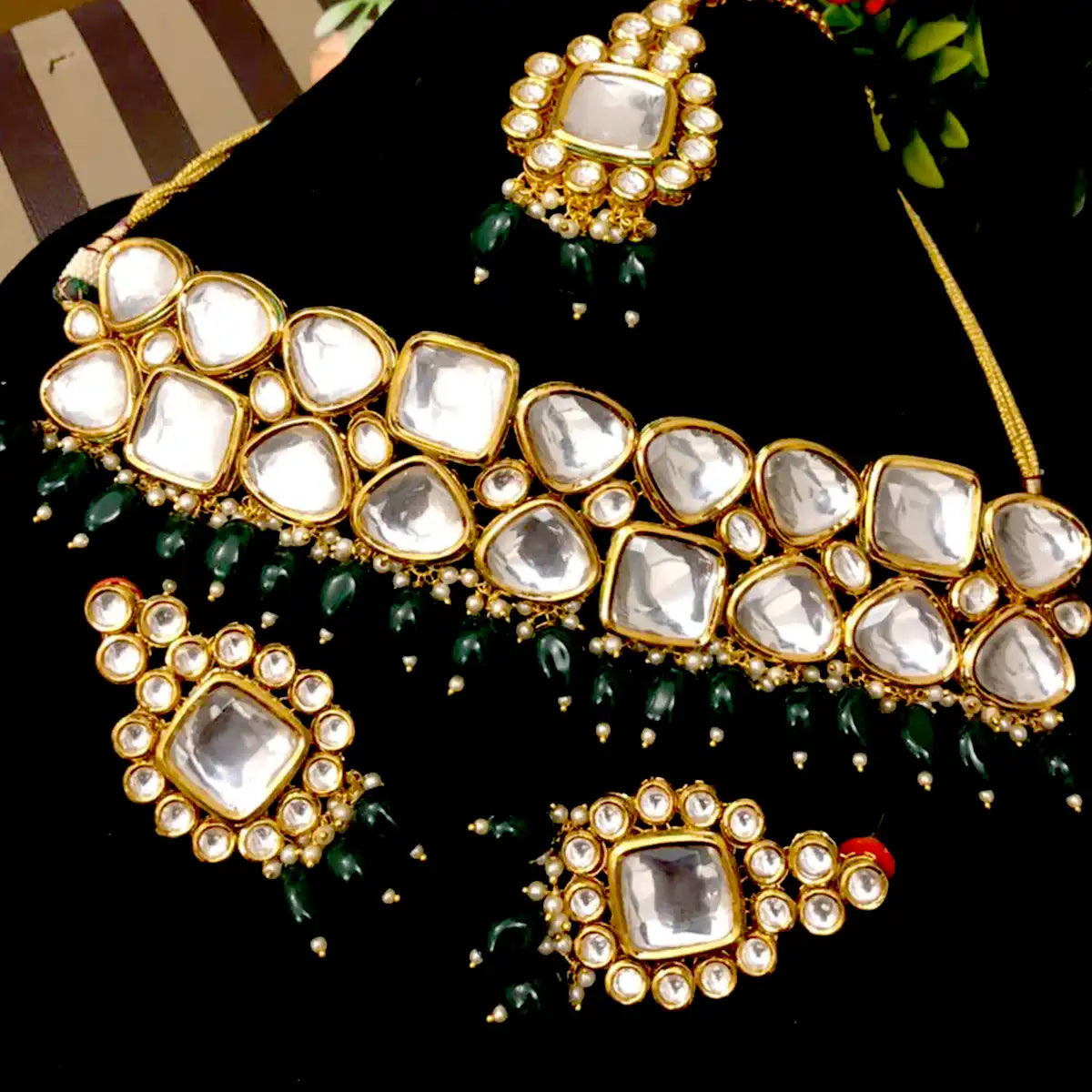 choker necklace price in pakistan njc-013 green