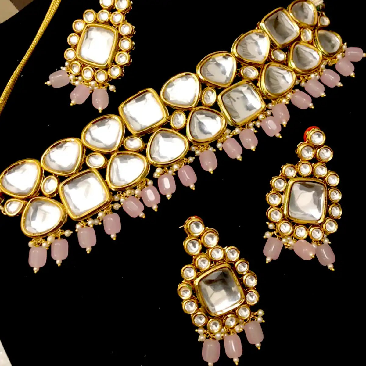 choker necklace price in pakistan njc-013 pink