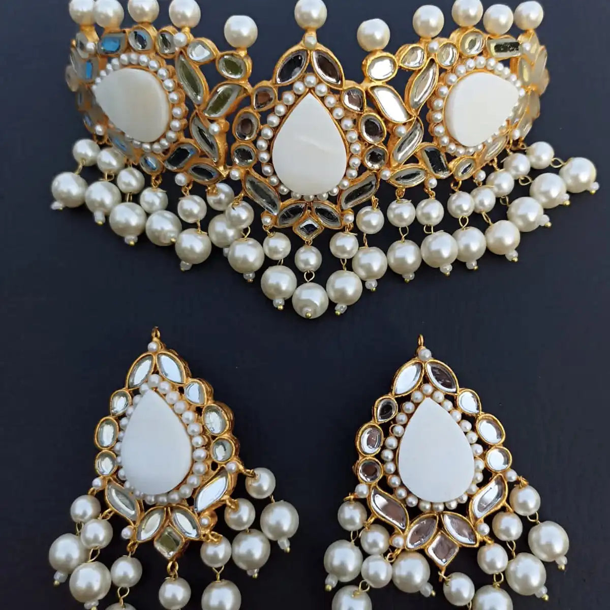 choker set jewellery necklace njc-014 whitre