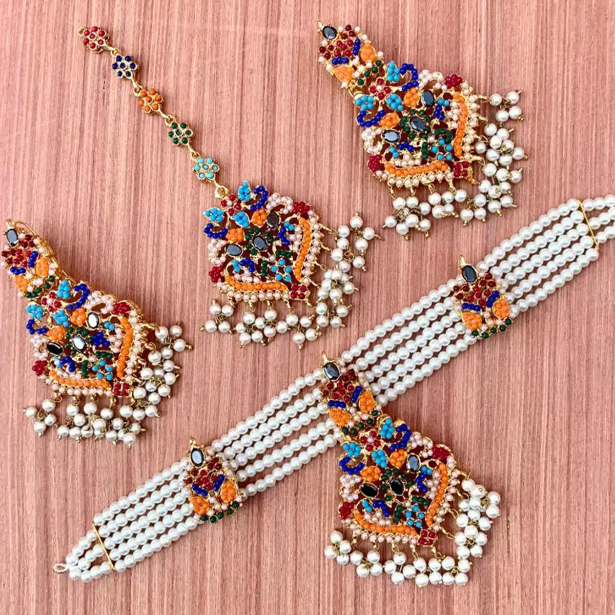 collar set jewellery price in pakistan njc-008