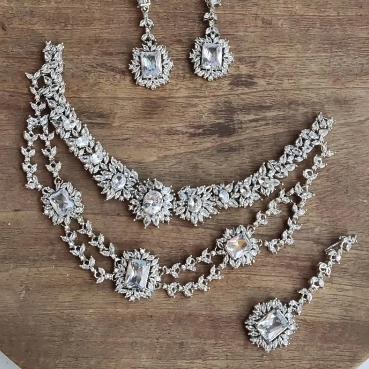 designer collor set jewellery online njc-011 white