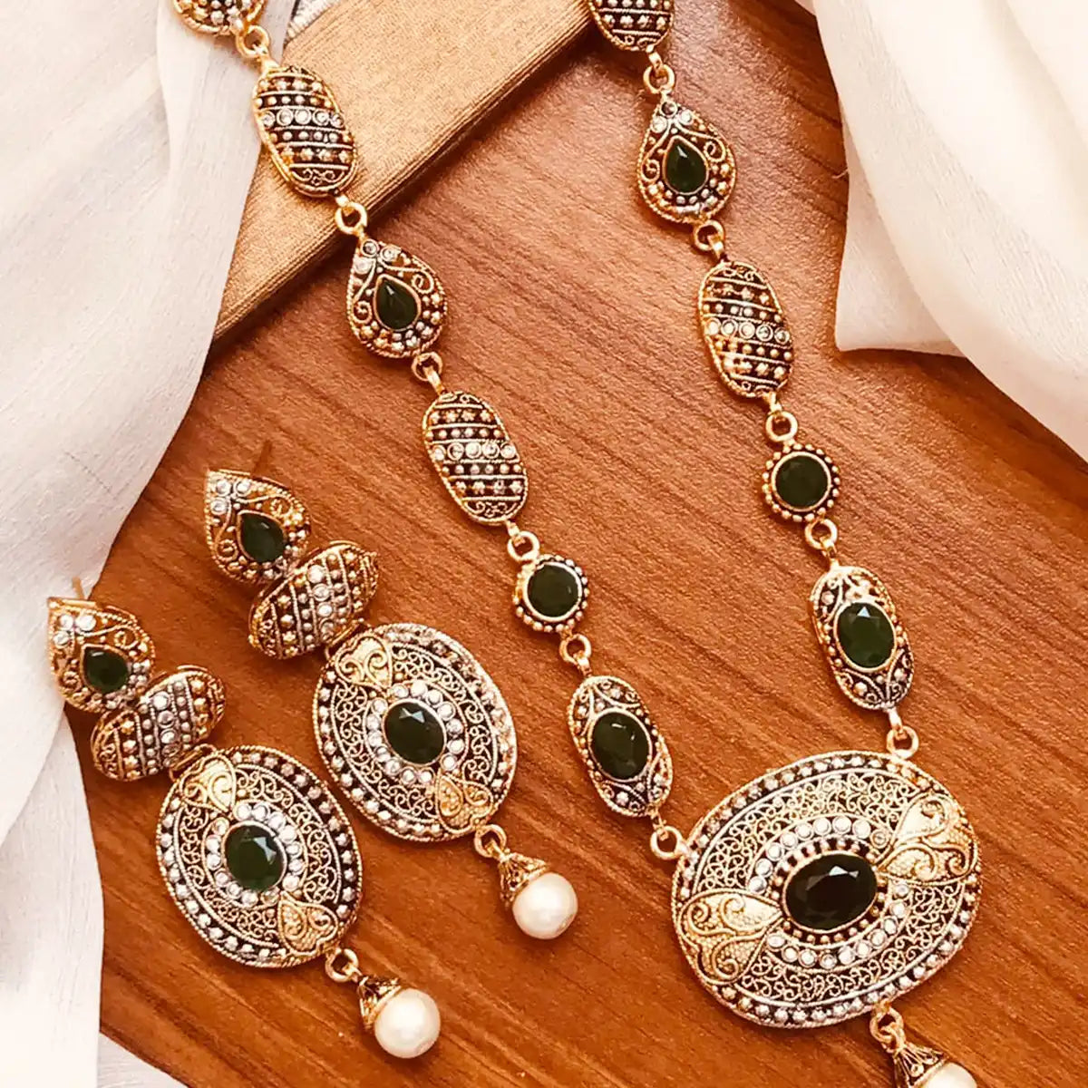 designer egyption mala set NJC-009 green