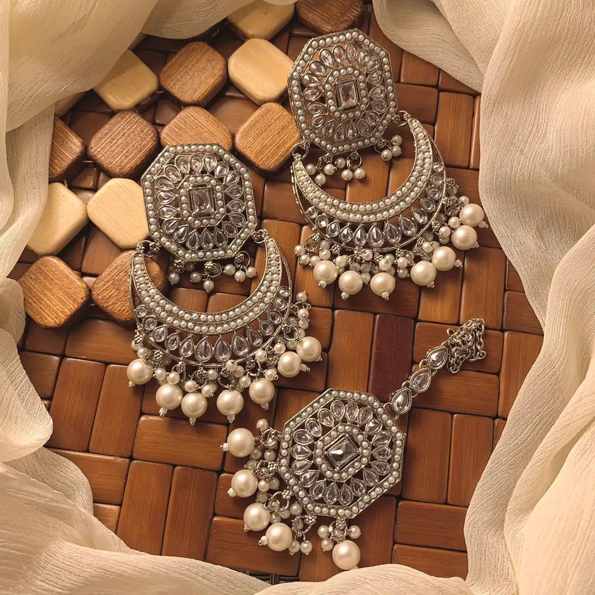 designer stud earrings set njc-014 grey