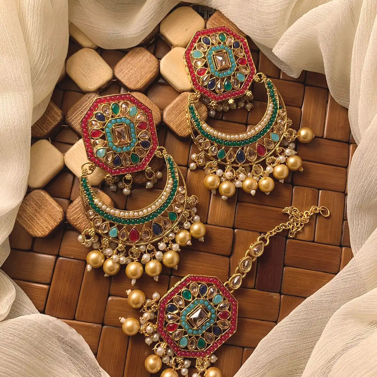 designer stud earrings set njc-014 multi color