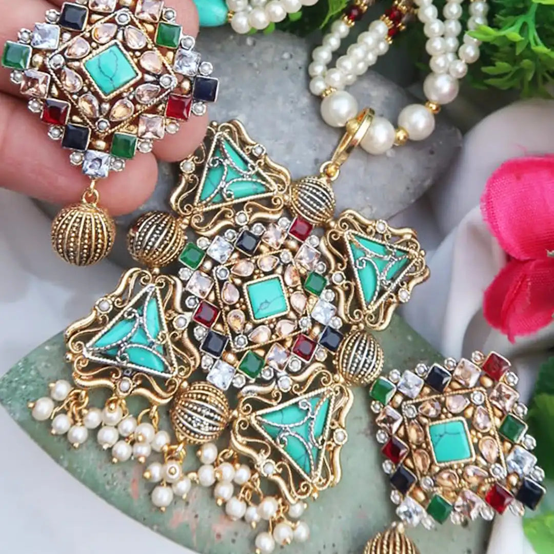 egyptian mala set NJC-007 turquoise