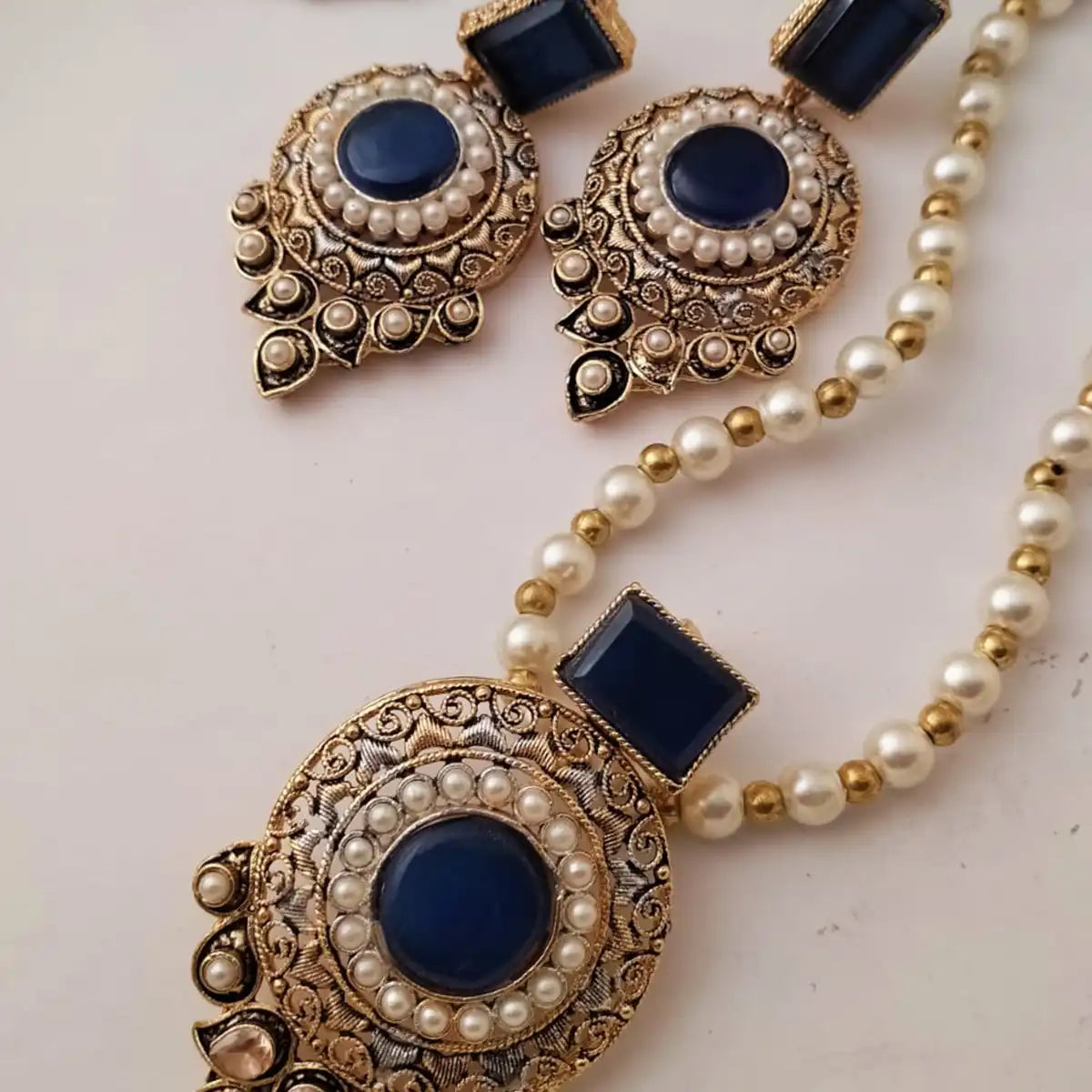 egyptian mala set NJC-010 3800 navy blue