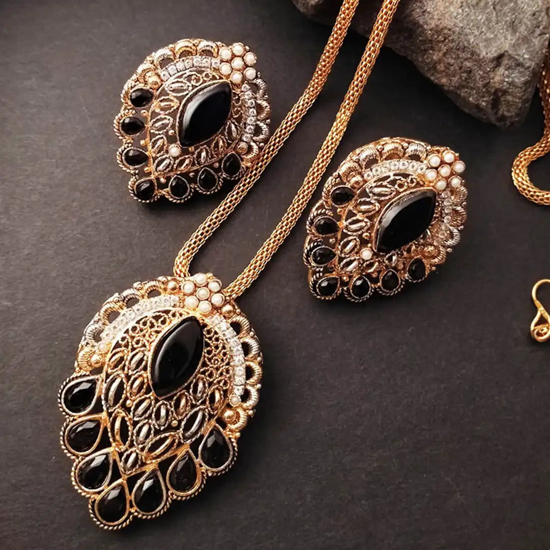 egyptian mala set designs in pakistan NJC-005 black