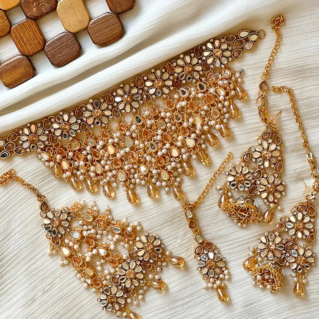 kundan bridal jewellery in pakistan NJC-005 champion