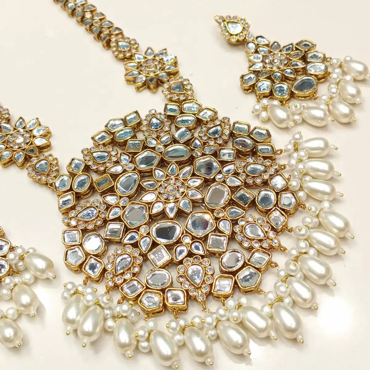 kundan jewellery online pakistan njc-012 white