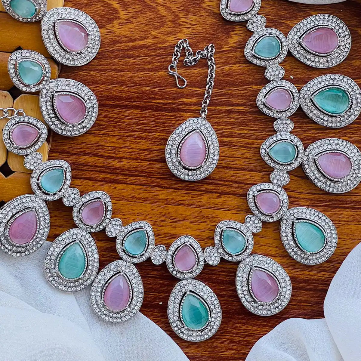 long chain necklace with pendant njc-001 multi color