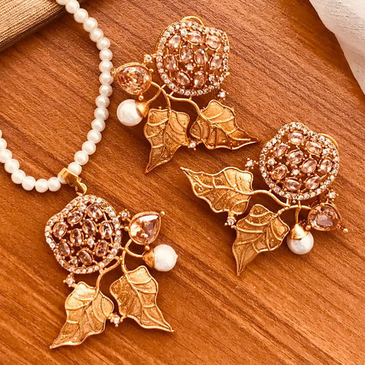 long necklace set gold design with price njc-002 champion