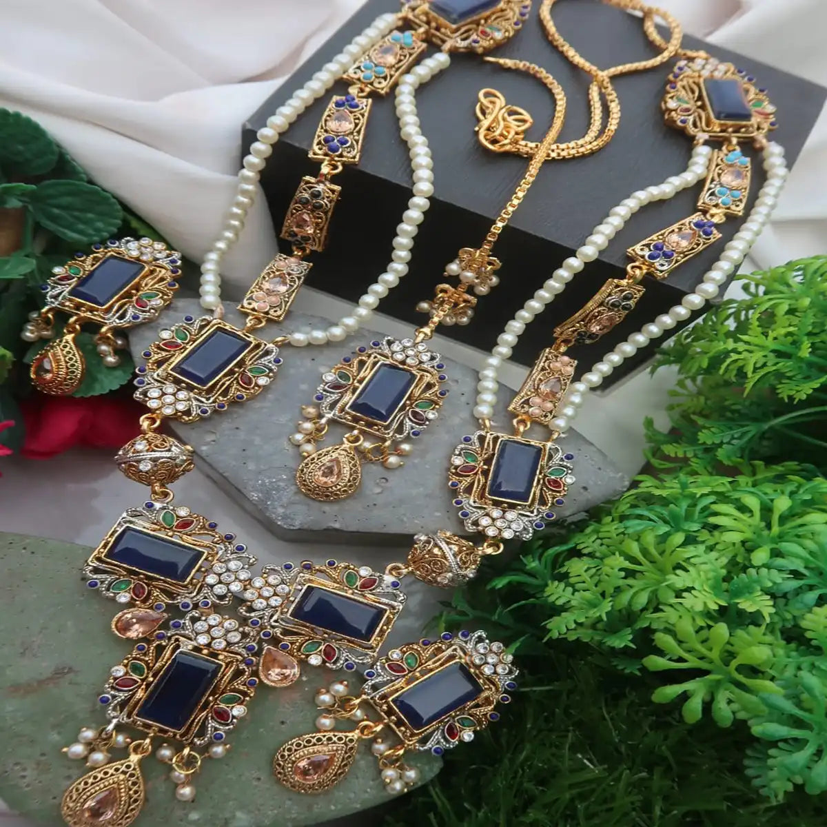 mala set design in pakistan njc-009 blue