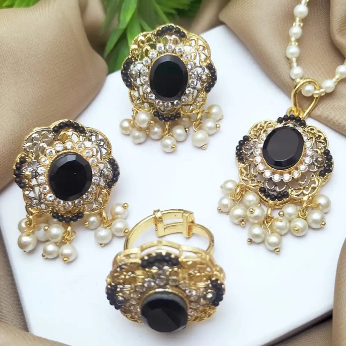 moti mala set design with price njc-002 black