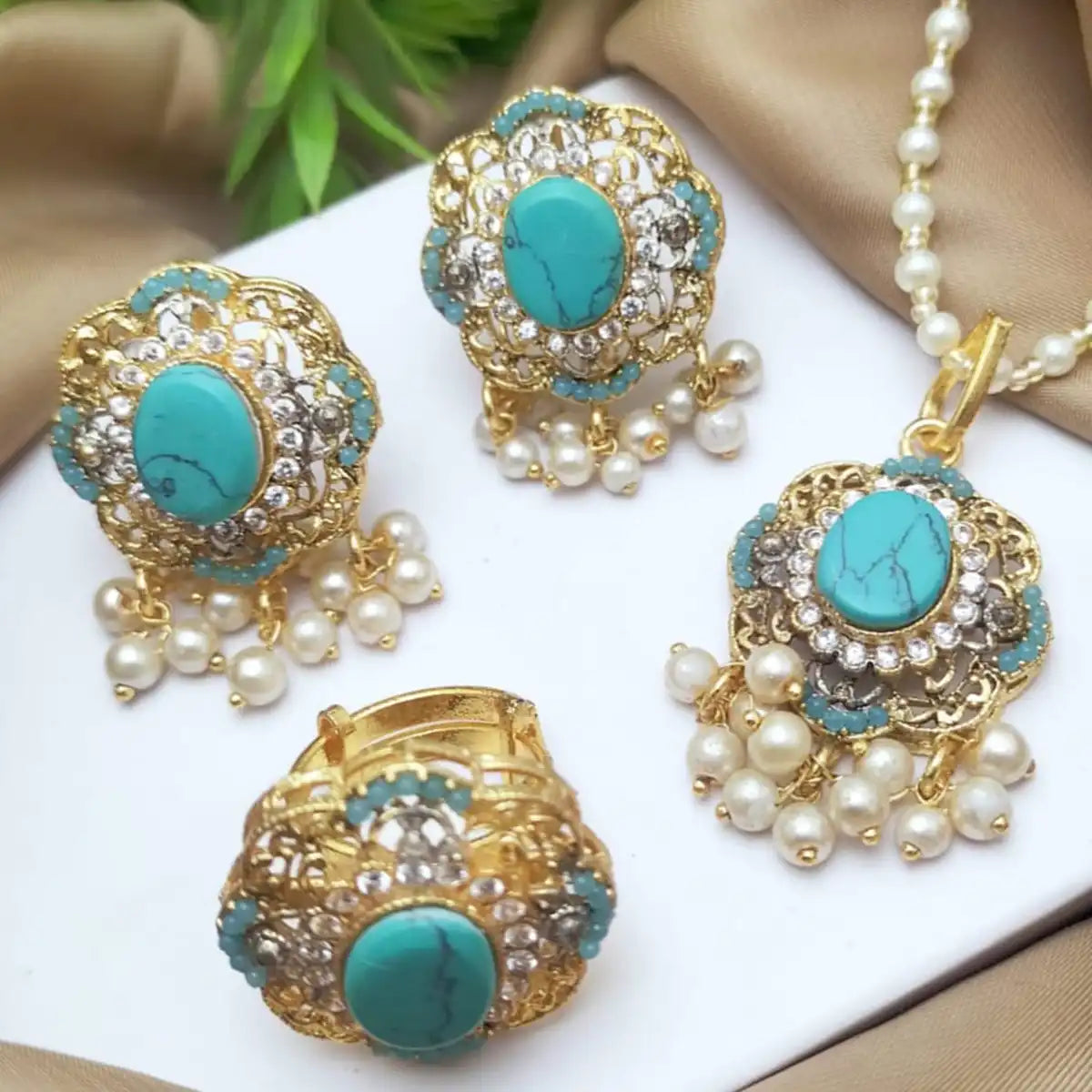 moti mala set design with price njc-002 turquoise