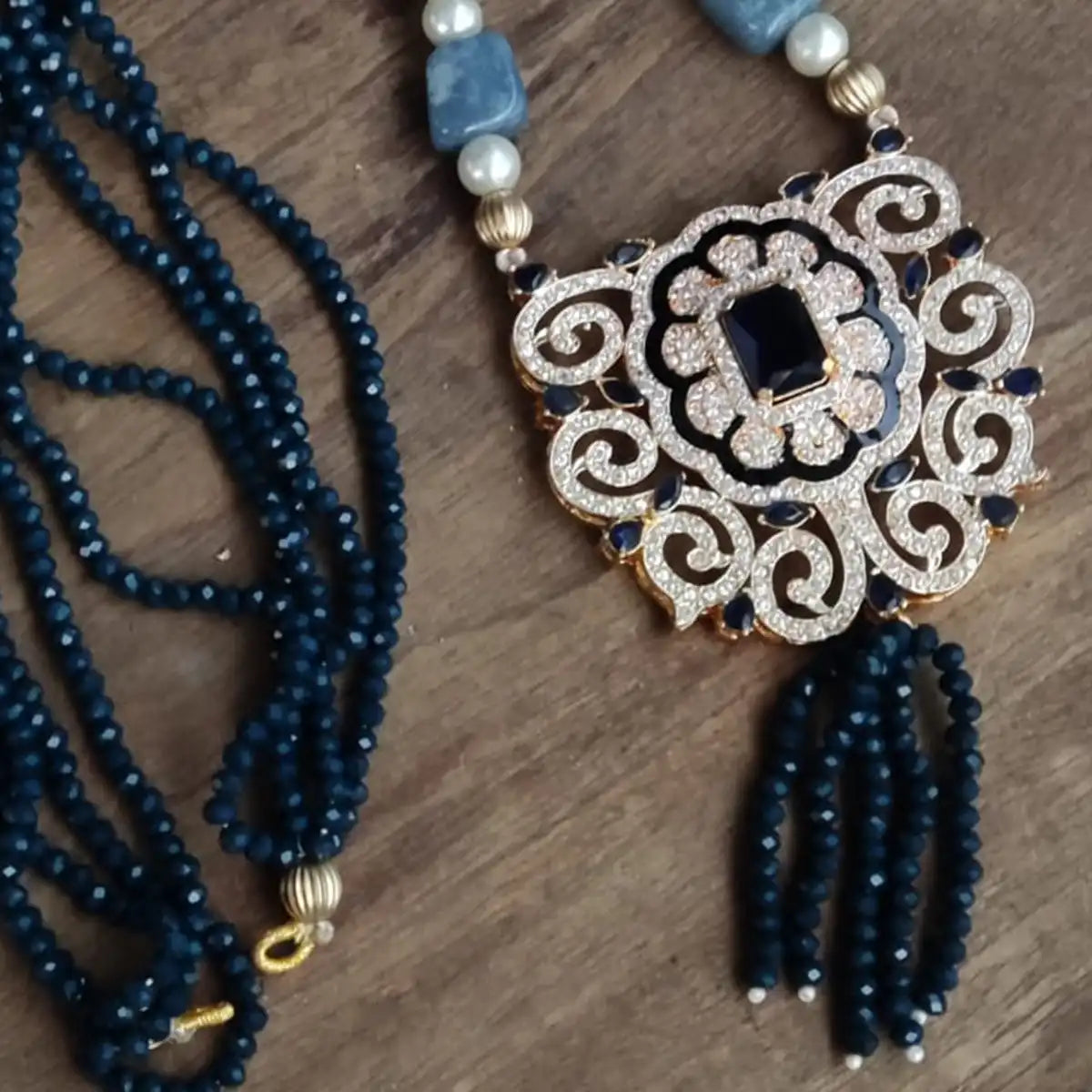 moti mala set design with price njc-006 black