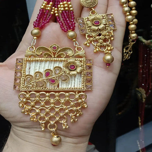 necklace design by noors jewellery njc-005 red