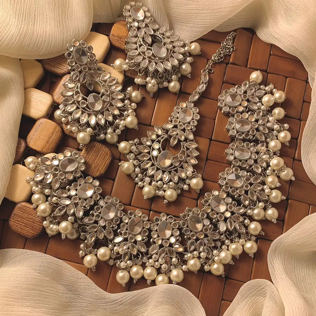 necklace set price in pakistan NJC-003 golden