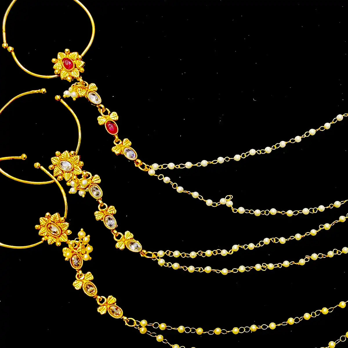 nose ring pakistani wedding njc-012