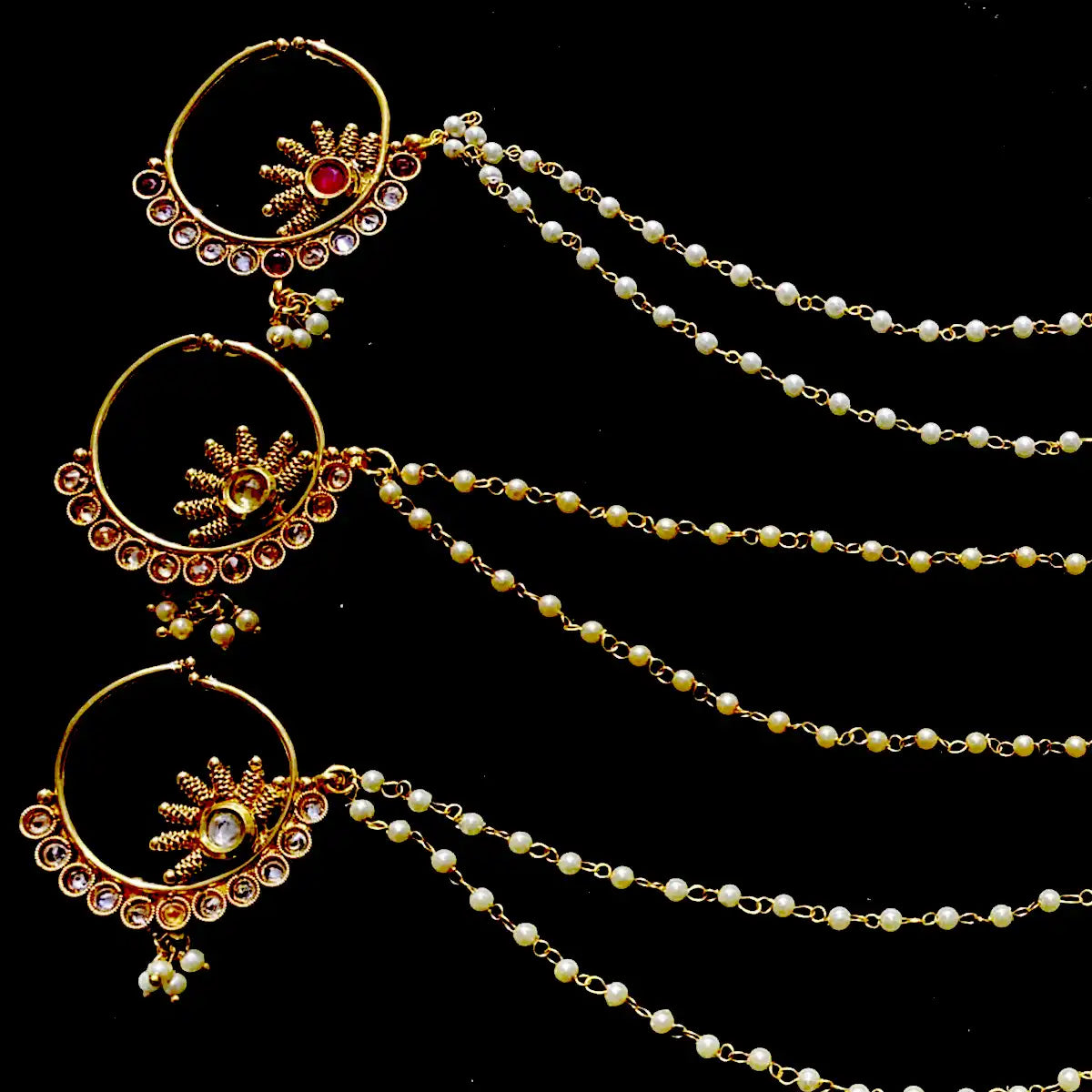 nose ring pakistani wedding njc-016