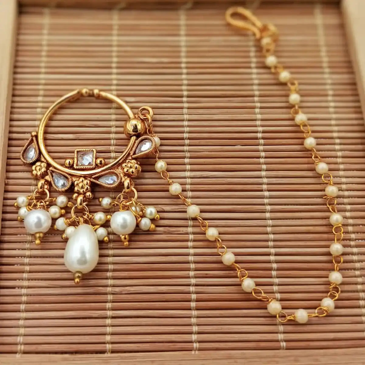 nose rings for girls njc-001 white