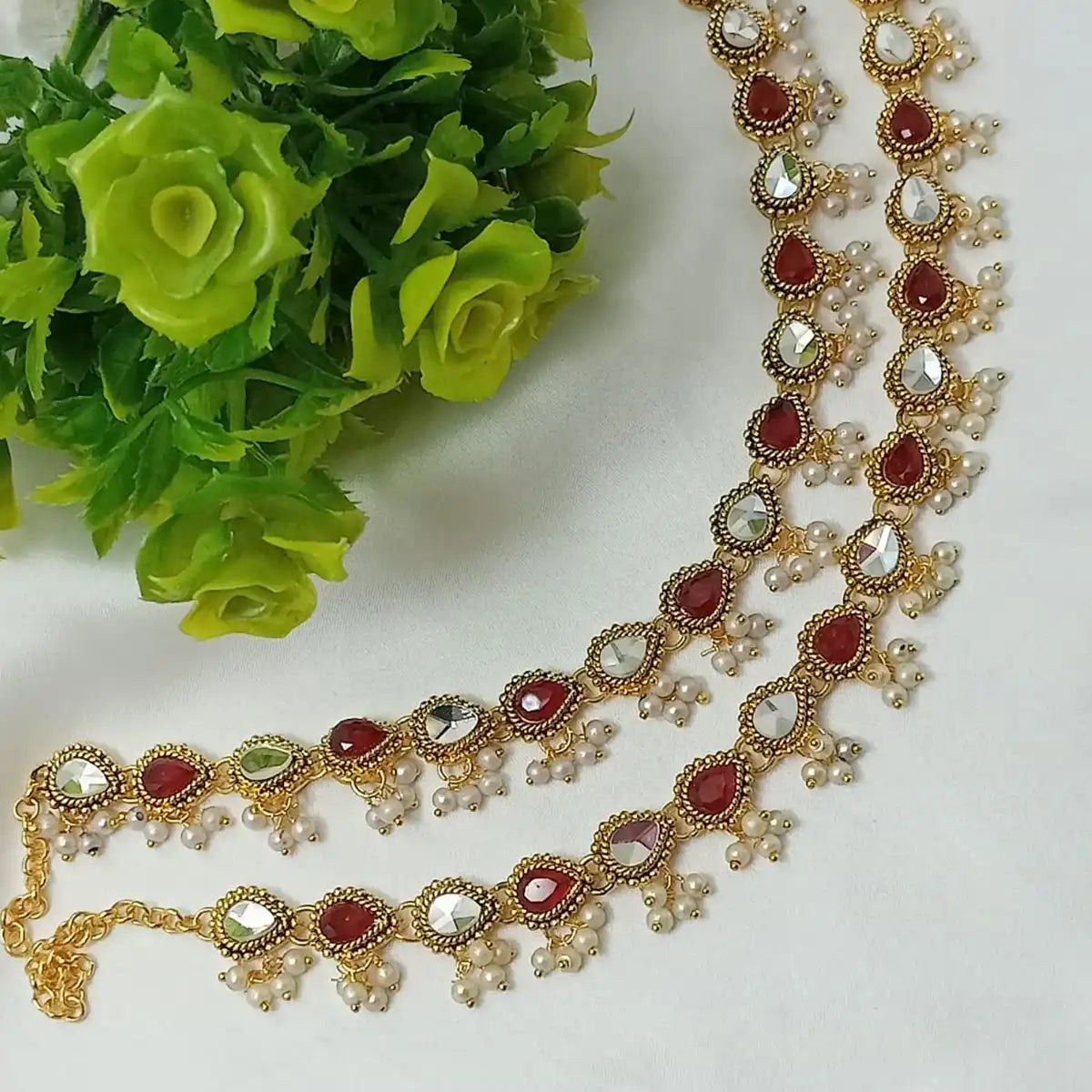 pazeb designs in pakistan njc-001 red