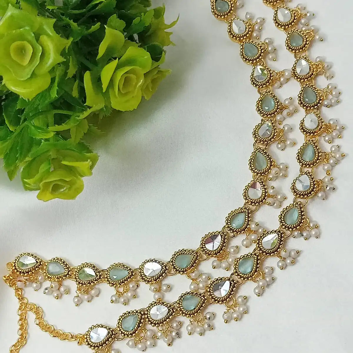 pazeb designs in pakistan njc-001 sea green