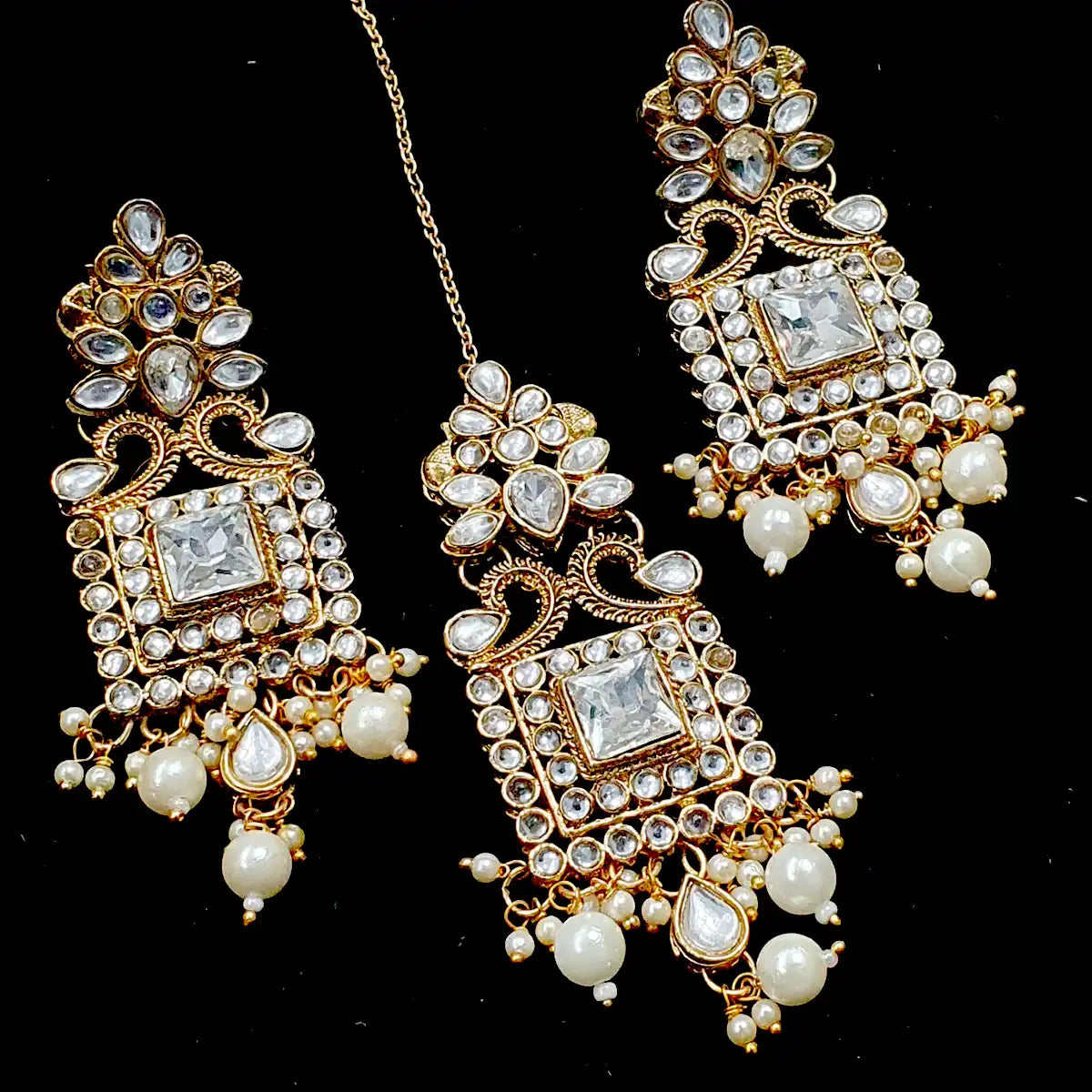 simple daily wear gold earrings with price njc-002 multi white