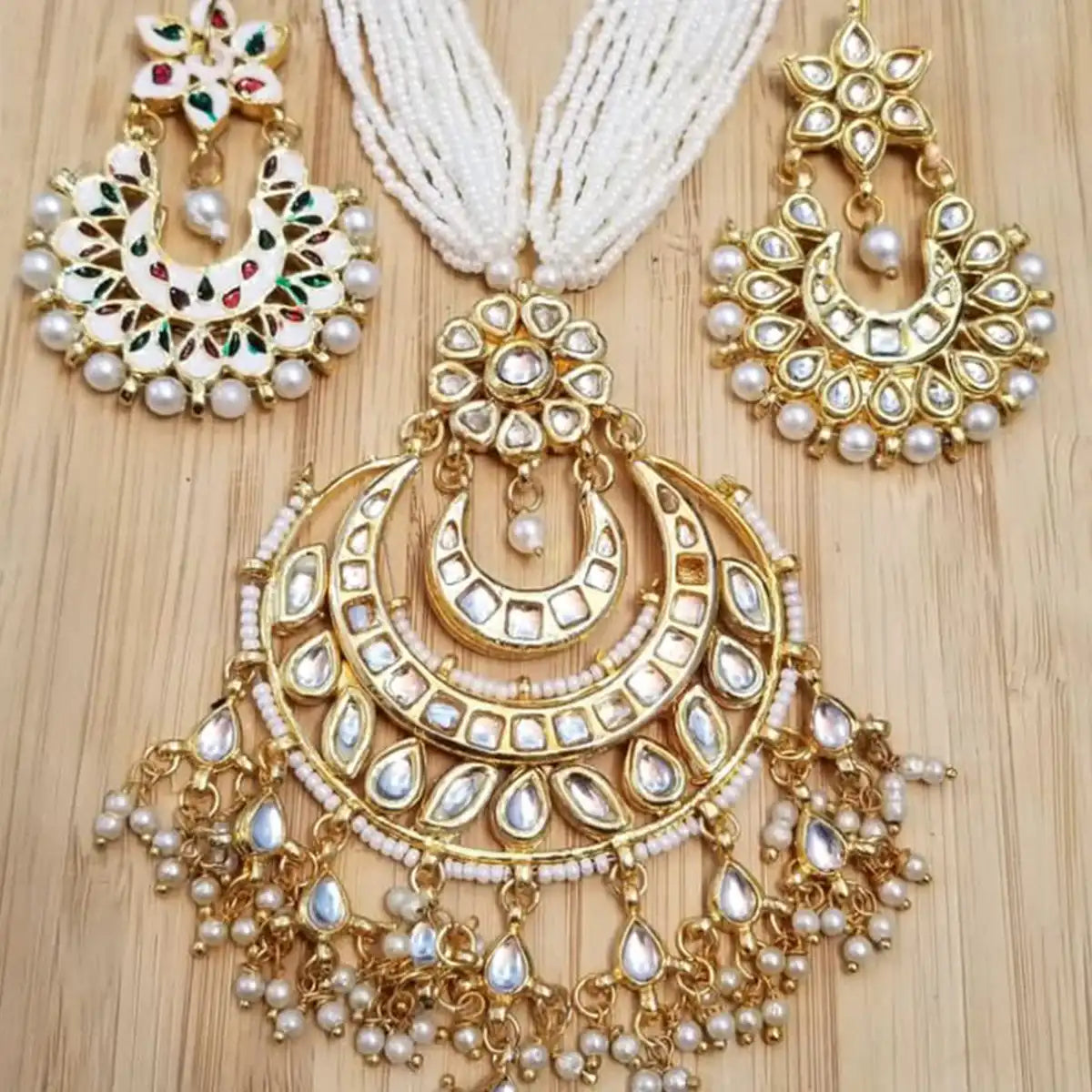 simple moti mala set njc-014 indian style