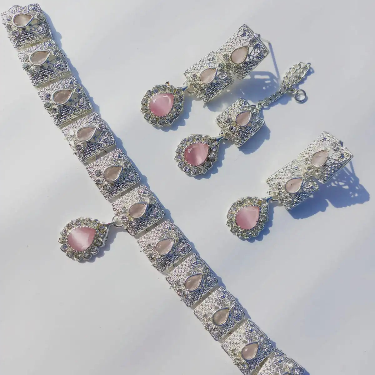 simple ready to wear choker set njc-014 pink