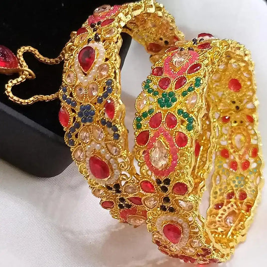 stone bangles designs in pakistan NJC-011 multi