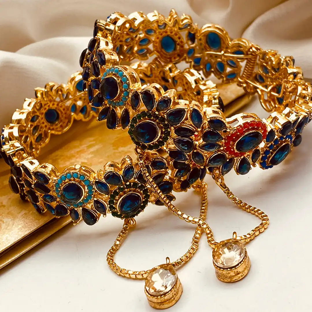 stone bangles price in pakistan NJC-005 blue
