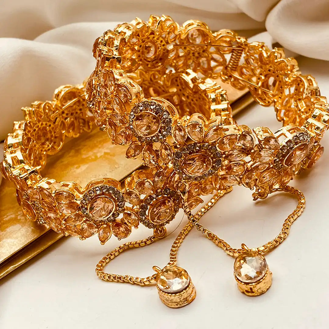 stone bangles price in pakistan NJC-005 golden