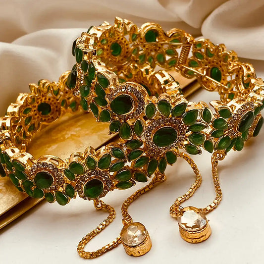stone bangles price in pakistan NJC-005 green