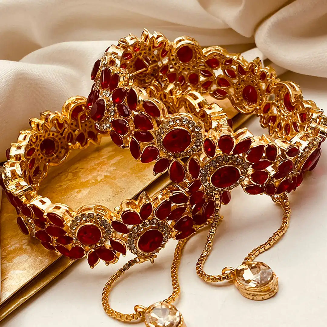 stone bangles price in pakistan NJC-005 red