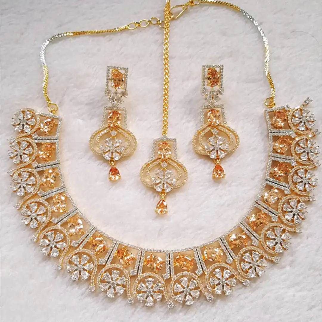 zircon neckalce set price in pakistan NJC-002 champion