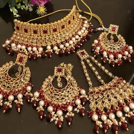 necklace set gold new design with price